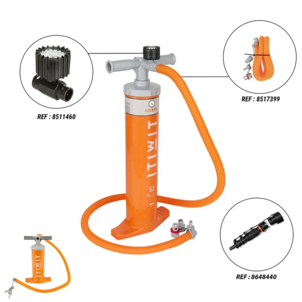 Dual-Action Low-Pressure Kayak Hand Pump